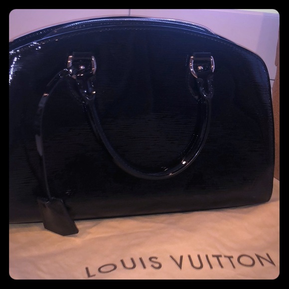 louis vuitton black patent leather bag
